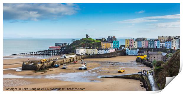 Tenby Harbour Print by Keith Douglas