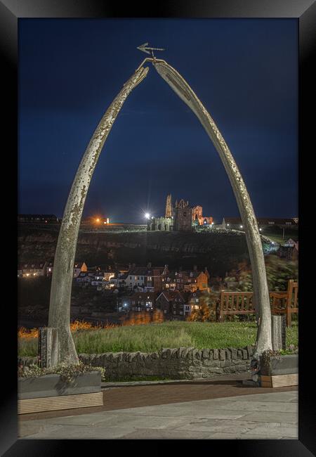 Enchanting Night View of Whitby Framed Print by Alan Tunnicliffe