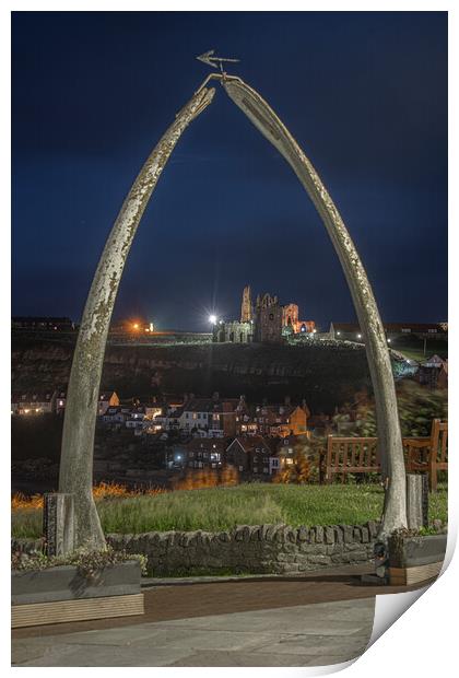 Enchanting Night View of Whitby Print by Alan Tunnicliffe