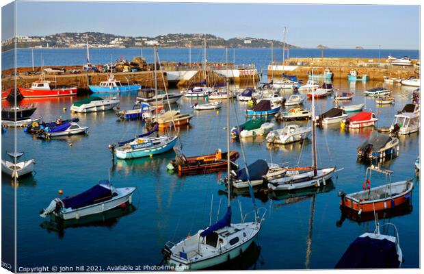 Torbay and Harbour, Paignton, Devon. UK. Canvas Print by john hill