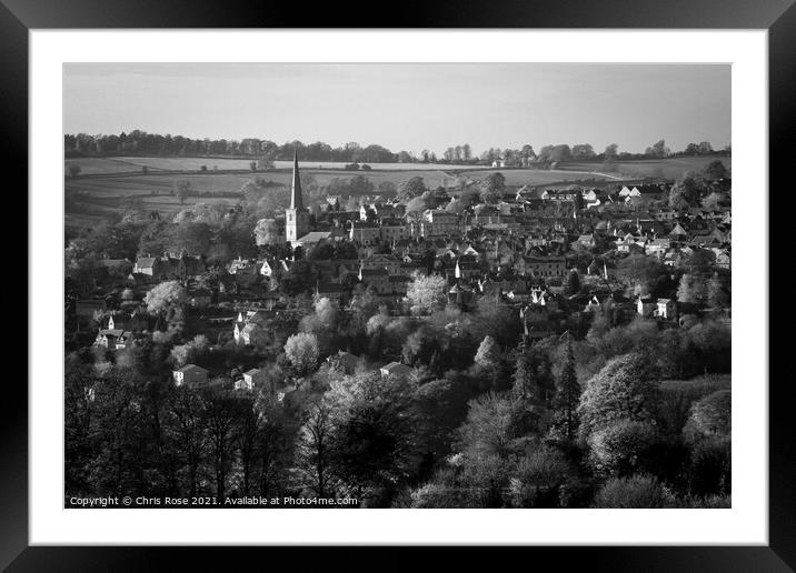 Painswick view Framed Mounted Print by Chris Rose