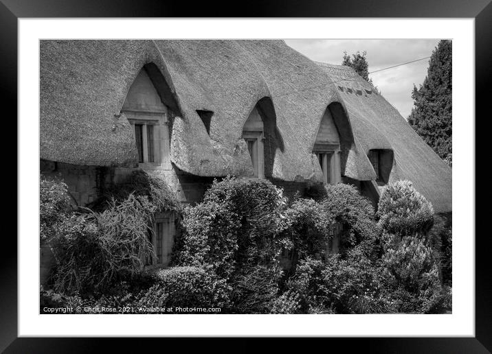 Chipping Campden, thatched cottage Framed Mounted Print by Chris Rose