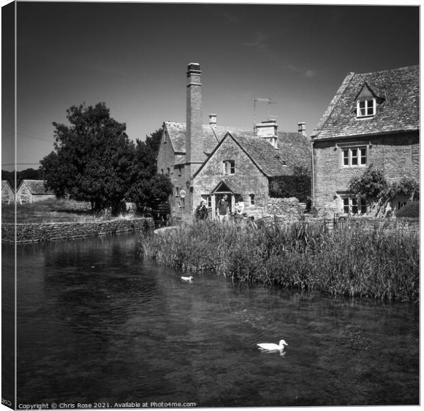Lower Slaughter, the old mill Canvas Print by Chris Rose