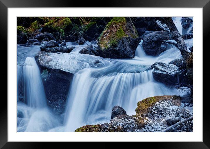 Winter at Melincourt Brook Framed Mounted Print by Leighton Collins