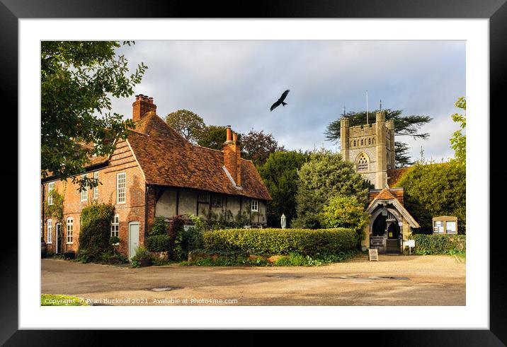 Hambleden Chilterns Village Buckinghamshire Framed Mounted Print by Pearl Bucknall