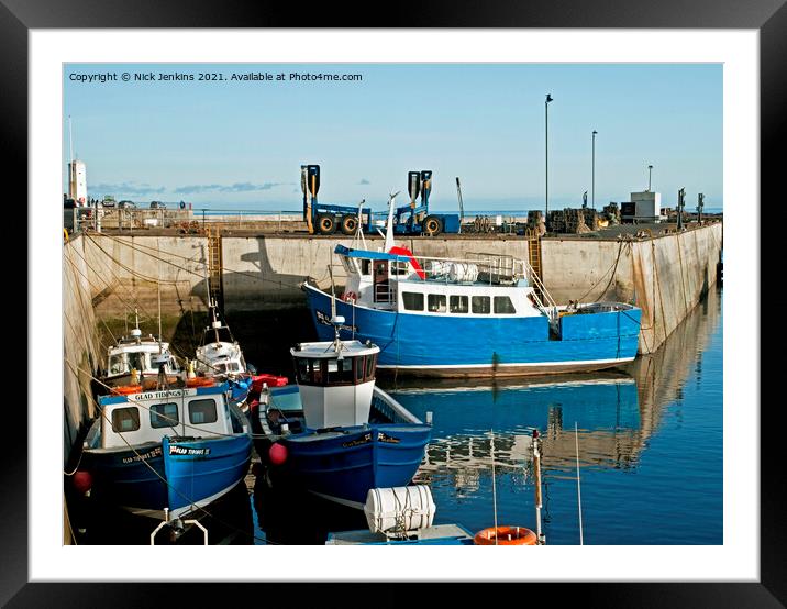 Seahouses Harbour Northumberland Coast  Framed Mounted Print by Nick Jenkins