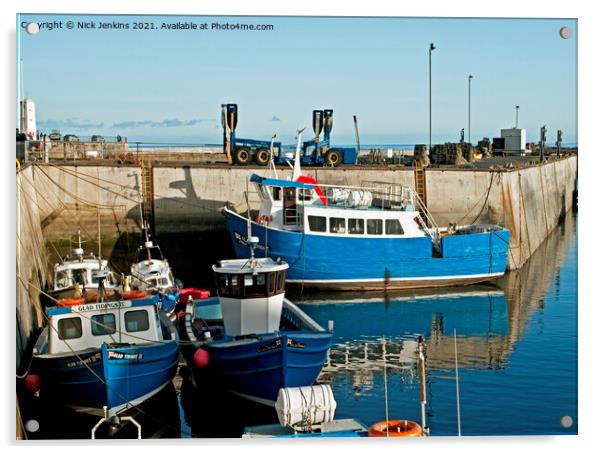 Seahouses Harbour Northumberland Coast  Acrylic by Nick Jenkins