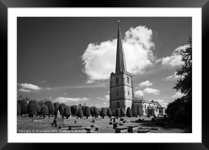 Painswick, the historic 'wool church' Framed Mounted Print by Chris Rose