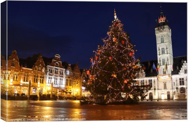 Christmas Decorations, Dendermonde, Belgium Canvas Print by Imladris 