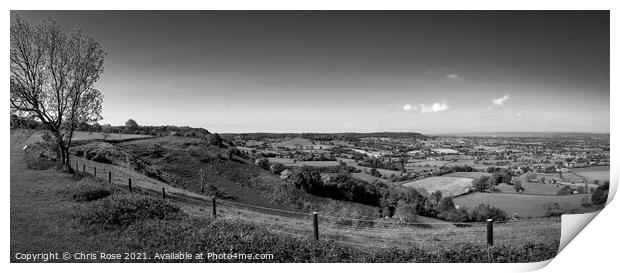 Coaley Peak Picnic Site and Viewpoint Print by Chris Rose