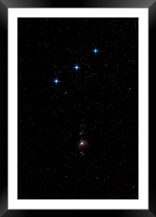 Orions Belt and Nebula Framed Mounted Print by Roger Green