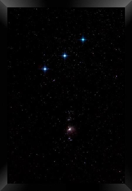Orions Belt and Nebula Framed Print by Roger Green
