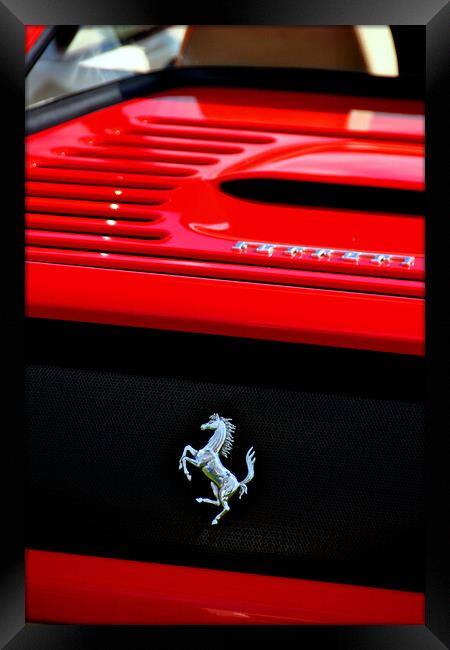 Ferrari Sports Car Prancing Horse Framed Print by Andy Evans Photos
