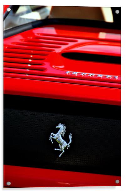 Ferrari Sports Car Prancing Horse Acrylic by Andy Evans Photos