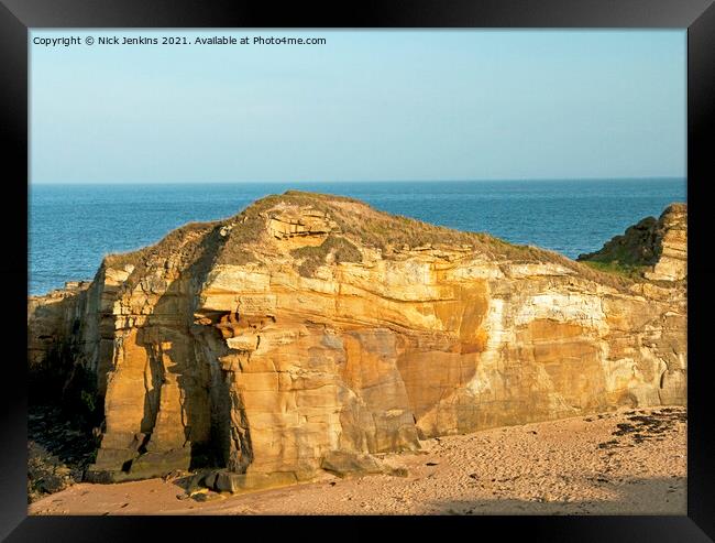 Howick Rocks and Beach on the Northumberland Coast  Framed Print by Nick Jenkins