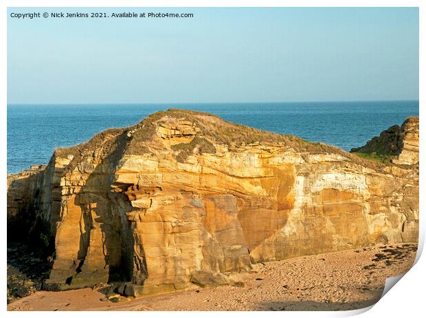 Howick Rocks and Beach on the Northumberland Coast  Print by Nick Jenkins