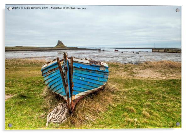 Abandoned Fishing Boat on Lindisfarne  Acrylic by Nick Jenkins