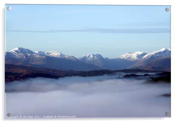 Mist over Loch Garry Acrylic by Jon Pear