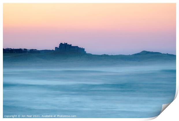  Bamburgh Castle from Seahouses Print by Jon Pear
