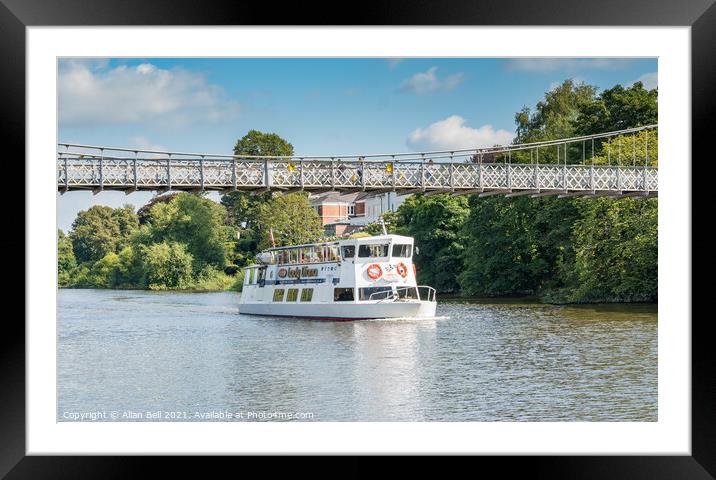 Lady Diana pleasure cruiser on river Dee Framed Mounted Print by Allan Bell
