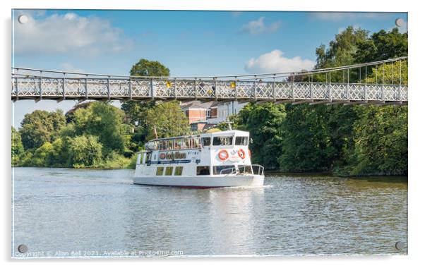 Lady Diana pleasure cruiser on river Dee Acrylic by Allan Bell