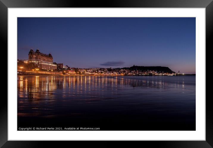 Scarborough lights  Framed Mounted Print by Richard Perks