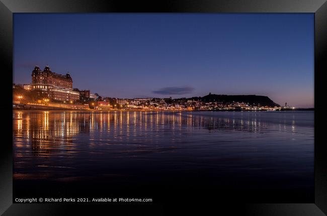 Scarborough lights  Framed Print by Richard Perks