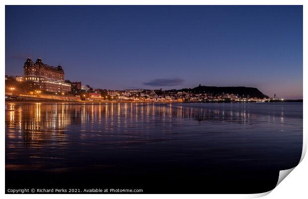 Scarborough lights  Print by Richard Perks