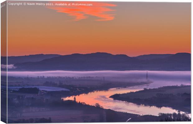 River Tay Sunrise   Canvas Print by Navin Mistry