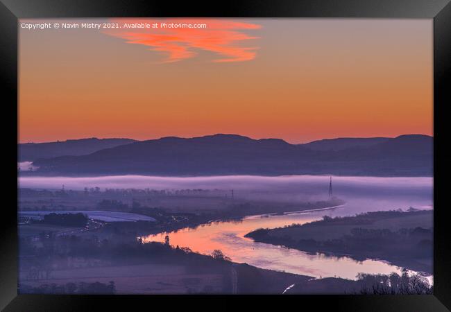 River Tay Sunrise   Framed Print by Navin Mistry