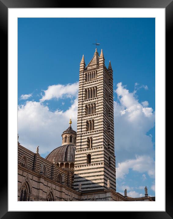 Siena Cathedral Campanile Bell Tower Framed Mounted Print by Dietmar Rauscher