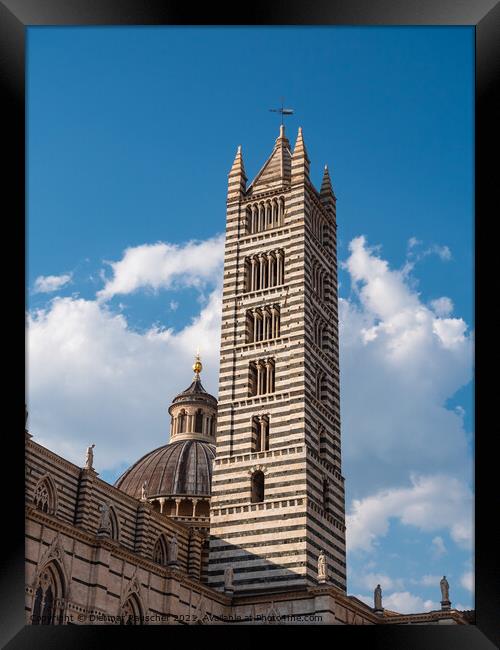 Siena Cathedral Campanile Bell Tower Framed Print by Dietmar Rauscher