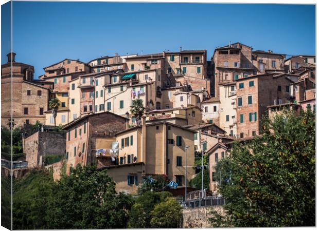 Siena Cityscape with Residential Houses Canvas Print by Dietmar Rauscher