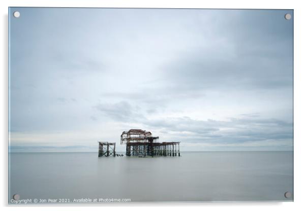 Brighton Old Pier Acrylic by Jon Pear