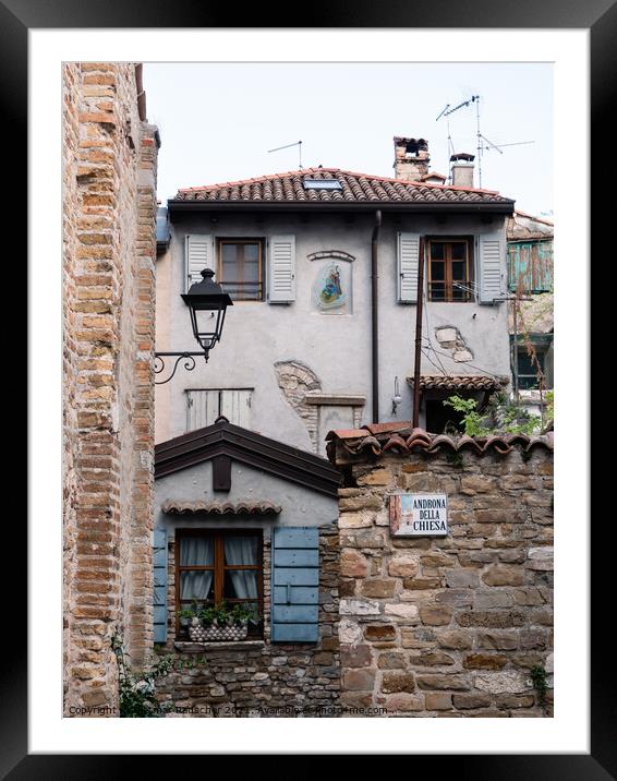 Grado Old Town Stone Houses in Italy Framed Mounted Print by Dietmar Rauscher