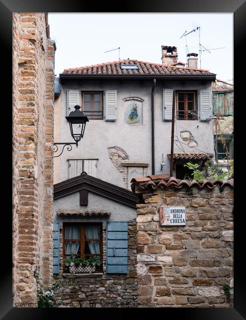 Grado Old Town Stone Houses in Italy Framed Print by Dietmar Rauscher