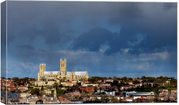 Lincoln City & Cathedral Canvas Print by Jon Pear
