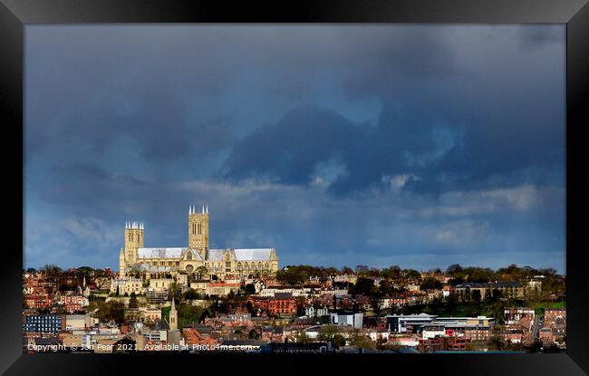 Lincoln City & Cathedral Framed Print by Jon Pear