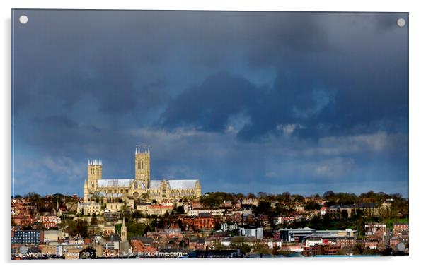 Lincoln City & Cathedral Acrylic by Jon Pear