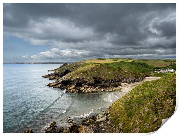 A Dramatic Day at Nolton Haven Print by Colin Allen