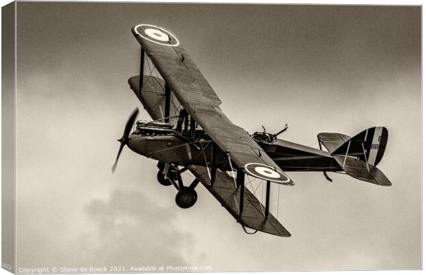 De Havilland DH9 Canvas Print by Steve de Roeck