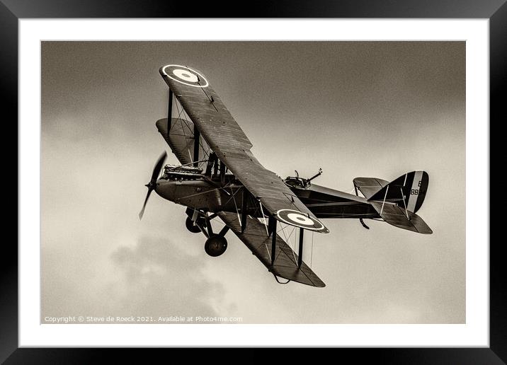 De Havilland DH9 Framed Mounted Print by Steve de Roeck