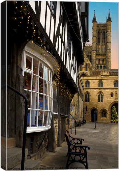 Lincoln Cathedral  Canvas Print by Alison Chambers