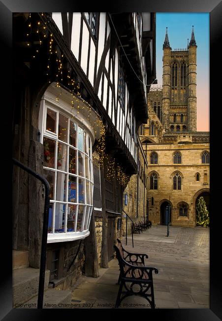 Lincoln Cathedral  Framed Print by Alison Chambers