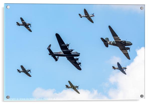 Battle Of Britain Memorial Flight Acrylic by Steve de Roeck