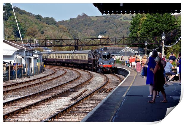 Dartmouth steam railway, Kingsmear, Devon, UK. Print by john hill