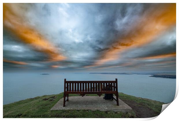 Bench with a View Print by Simon Maycock