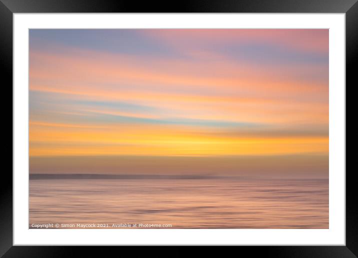 Blurred sunrise Framed Mounted Print by Simon Maycock