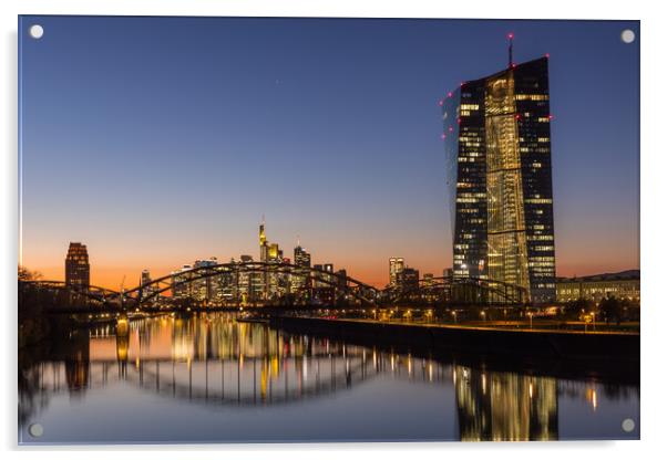 ECB @ Skyline Frankfurt Acrylic by Thomas Schaeffer