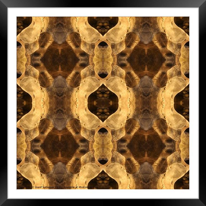 Squared 4er Rotated Mirrored Ornament on cave wall Framed Mounted Print by Hanif Setiawan